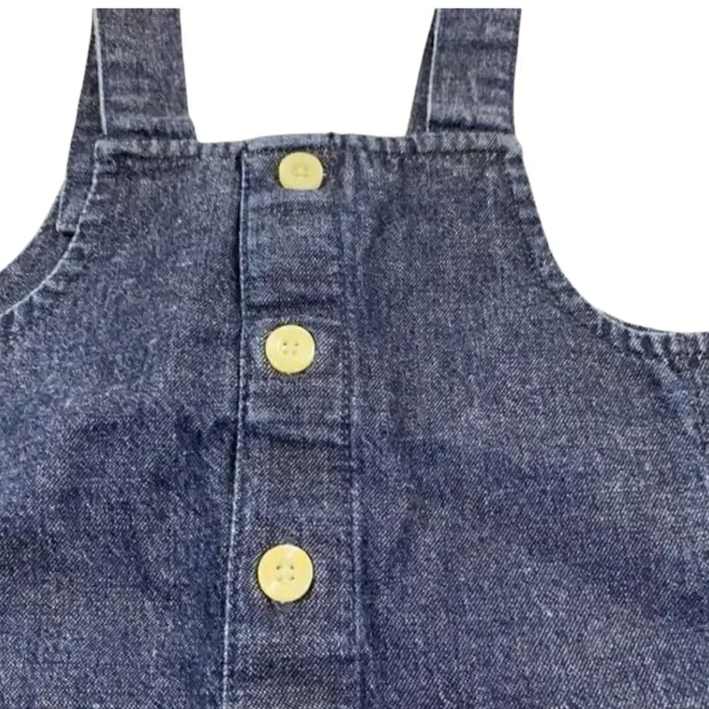 Baby Gap Overalls One Piece Cotton Denim Navy Newborn